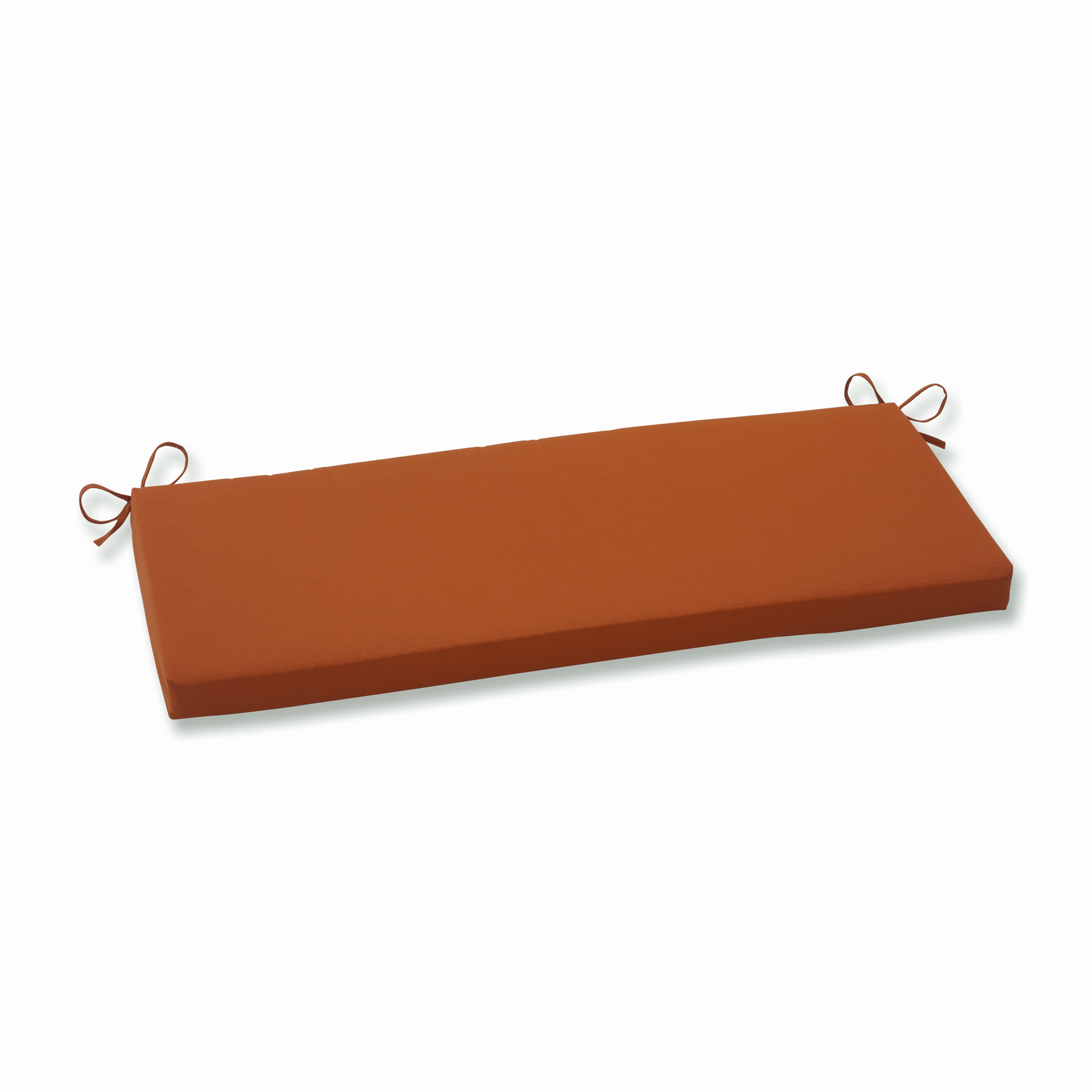 Outdoor/Indoor Solid Cinnabar Bench Cushion