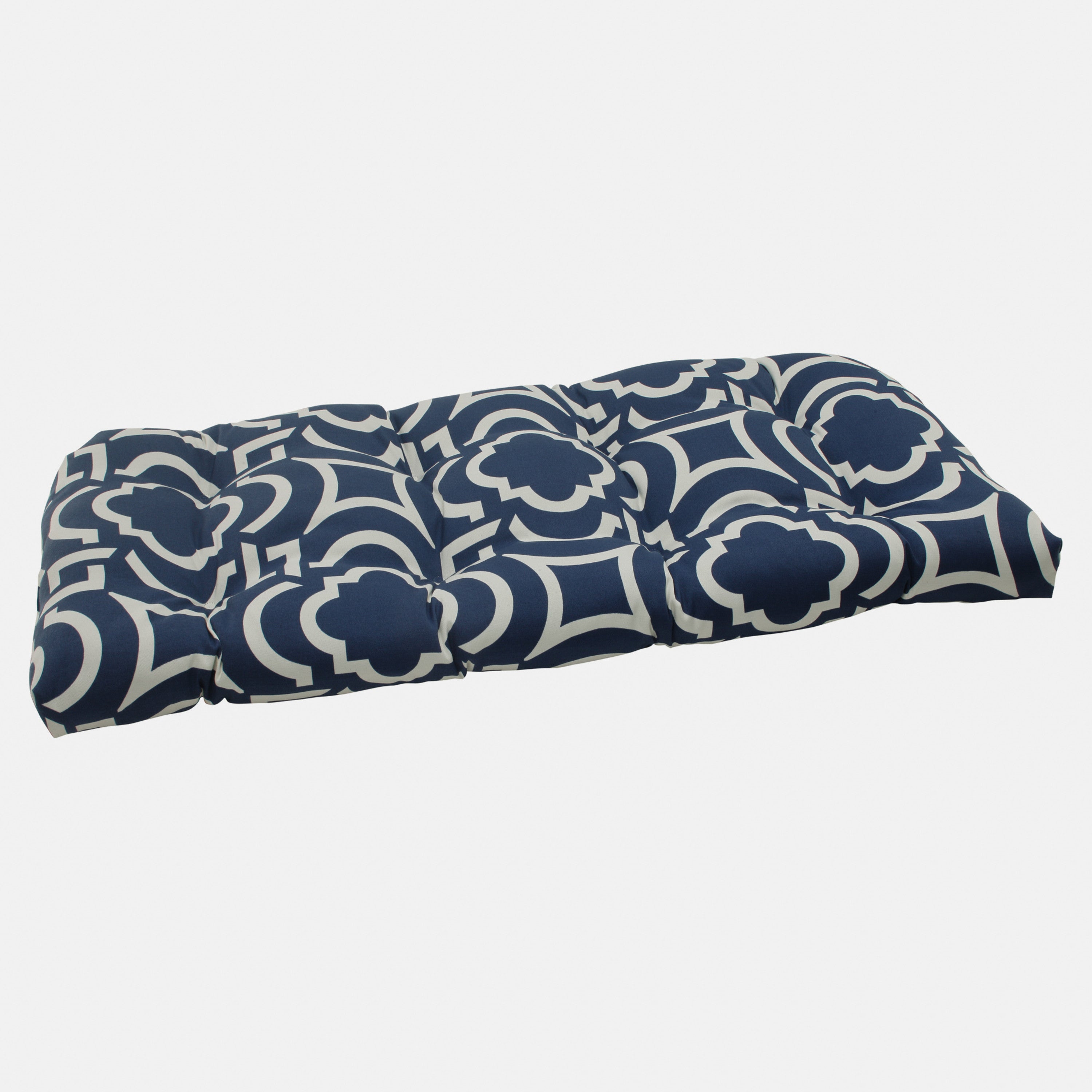 Outdoor/Indoor Carmody Navy Wicker Loveseat Cushion
