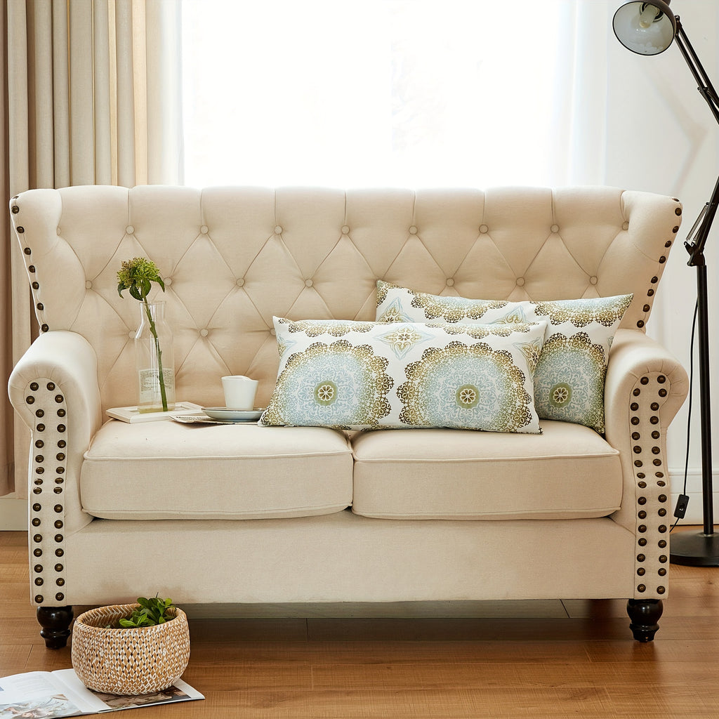2pcs Printed Soft Decorative Throw Pillow Covers Set with Double Sided (NO INSERT), Stylish Cushion Cover for Sofa Couch Chair Living Room Bedroom Decor