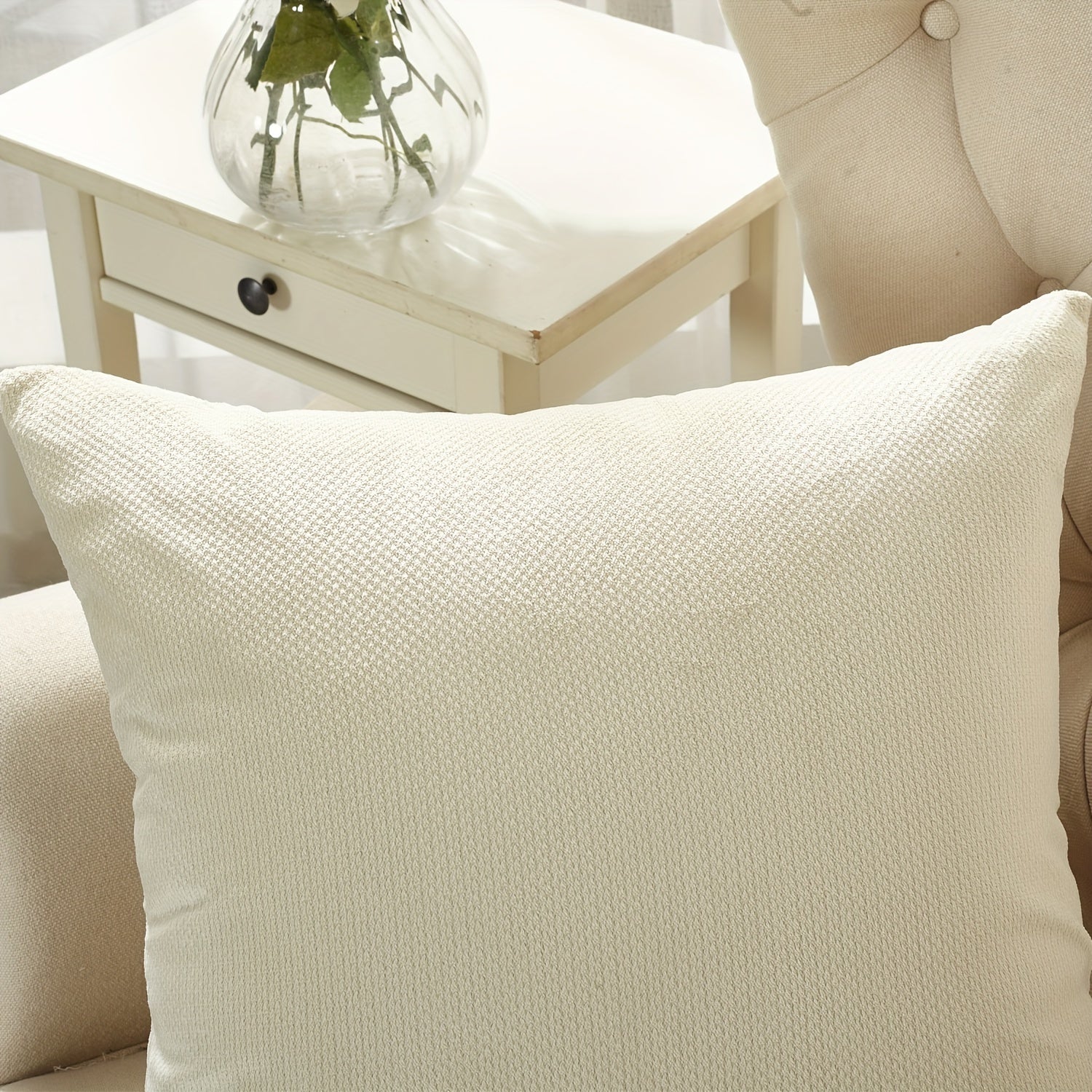 2pcs Plush Soft Decorative Throw Pillow Covers Set with Double Sided (NO INSERT), Stylish Cushion Cover for Sofa Couch Chair Living Room Bedroom Decor