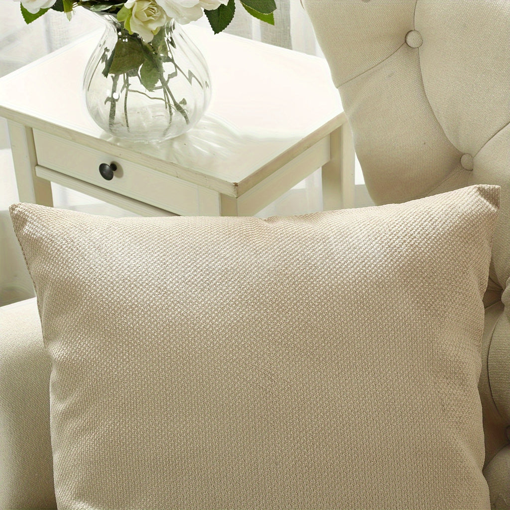 2pcs Plush Soft Decorative Throw Pillow Covers Set with Double Sided (NO INSERT), Stylish Cushion Cover for Sofa Couch Chair Living Room Bedroom Decor
