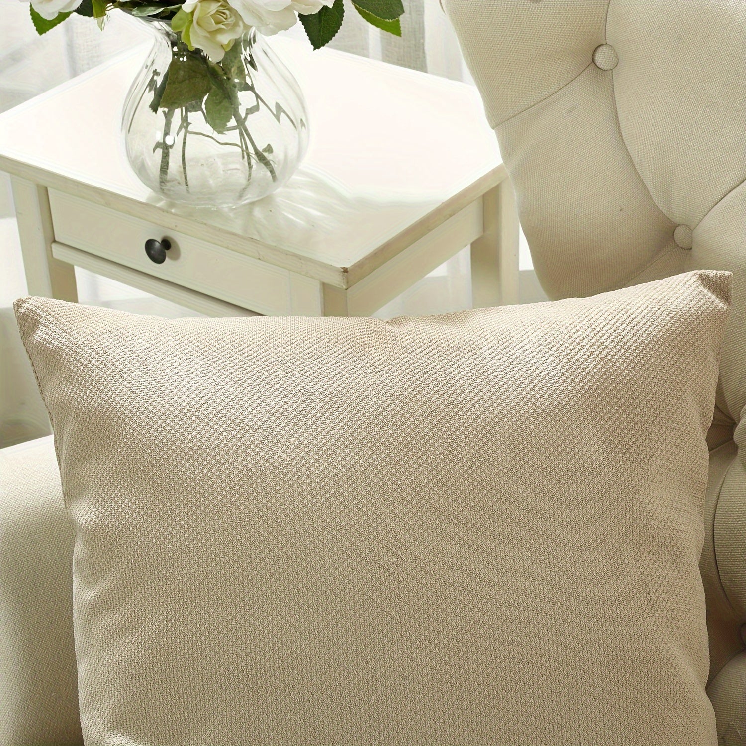 2pcs Plush Soft Decorative Throw Pillow Covers Set with Double Sided (NO INSERT), Stylish Cushion Cover for Sofa Couch Chair Living Room Bedroom Decor