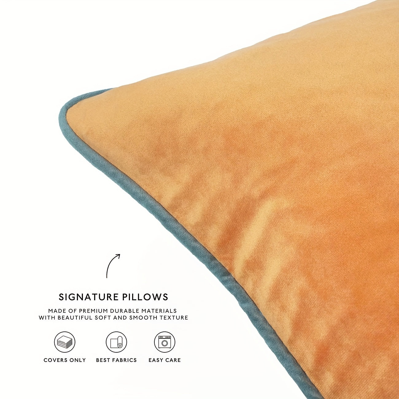 4pcs Decorative Throw Pillow Covers Cushion Cases, Soft Velvet Modern Double-Sided Designs, Mix And Match For Home Decor, Pillow Inserts Not Included (18x18 Inch, Orange/Teal)