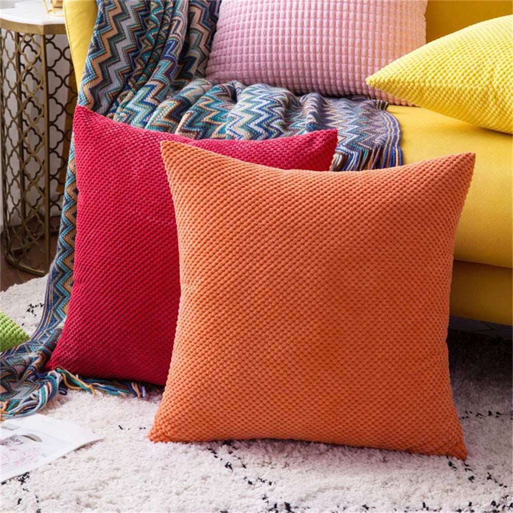 Throw Pillows 18x18 Inch Soft square Double-Sided Design Pack of 2 for Couch Sofa Living Room Bed Bedroom Soft Throw Pillow, inserts are included HIDDEN ZIPPER: A smooth hidden zipper is neatly incorporated into the edge of the removable cover, providing