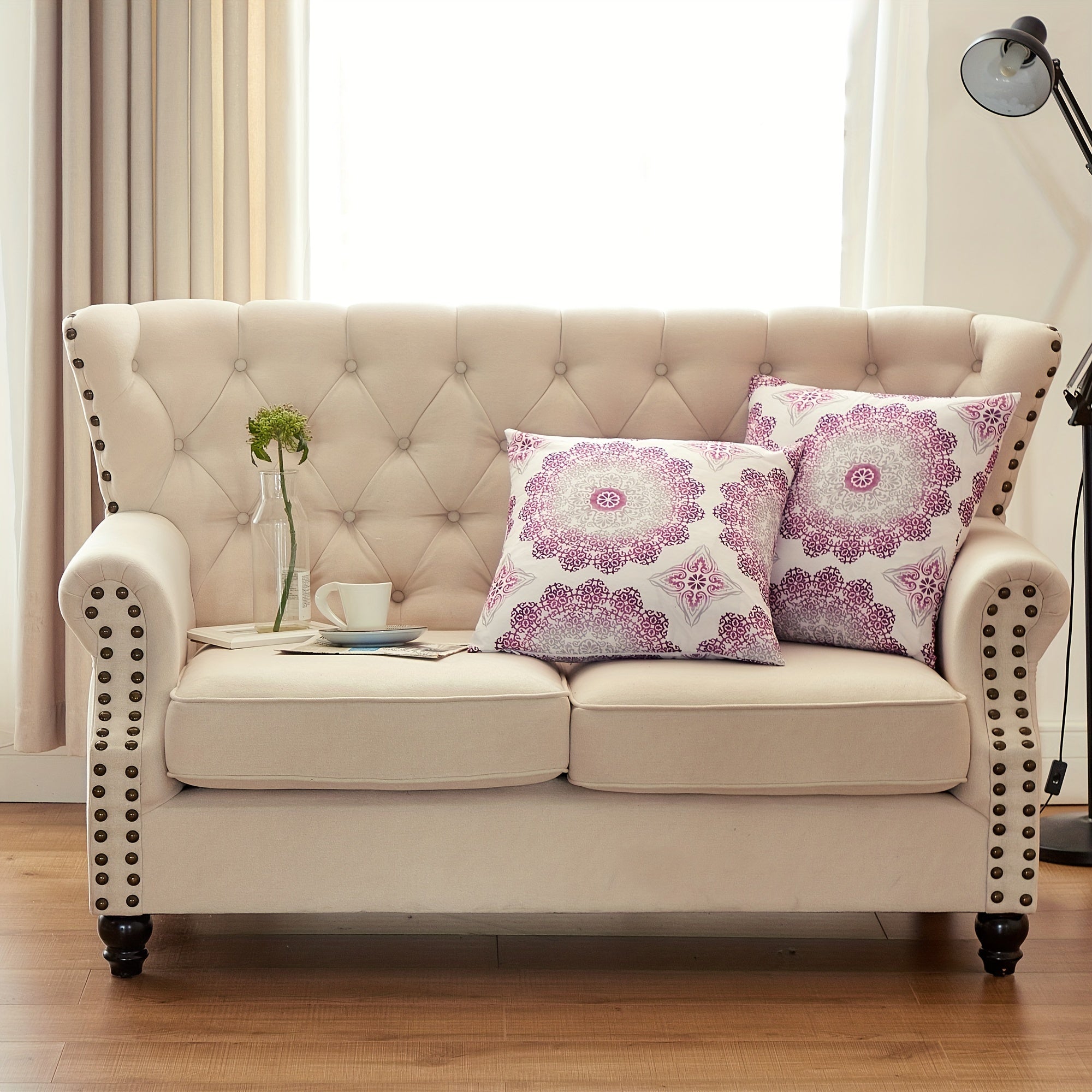 2pcs Printed Soft Decorative Throw Pillow Covers Set with Double Sided (NO INSERT), Stylish Cushion Cover for Sofa Couch Chair Living Room Bedroom Decor