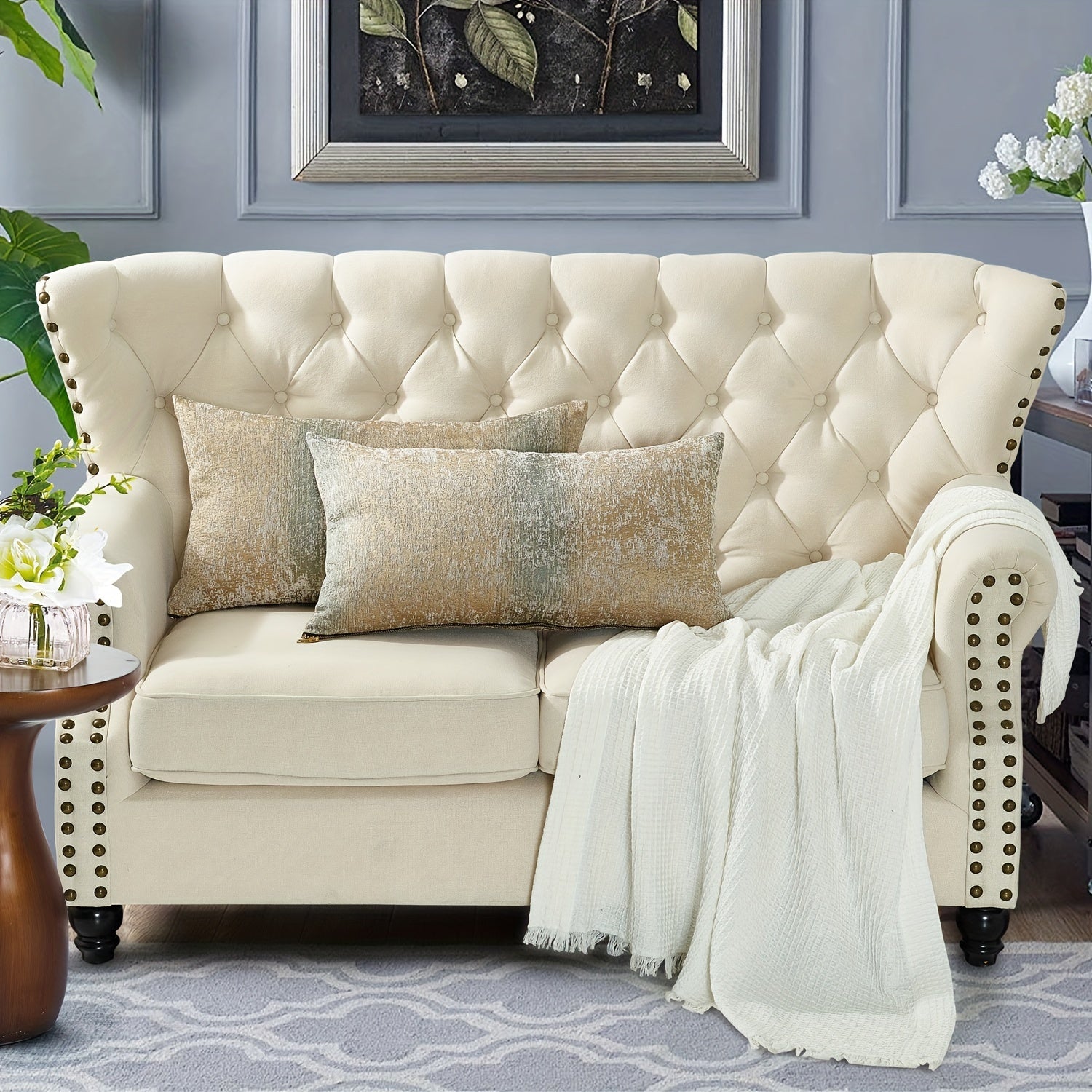 2pcs Double Sided Jacquard Chenille Big Zipper Soft Decorative Throw Pillow Covers Set with Lurex (NO INSERT) - Stylish Cushion Cover for Sofa Couch Chair Living Room Bedroom Decor - For Home Decor Enthusiasts - Perfect Gift for Housewarming & Holidays