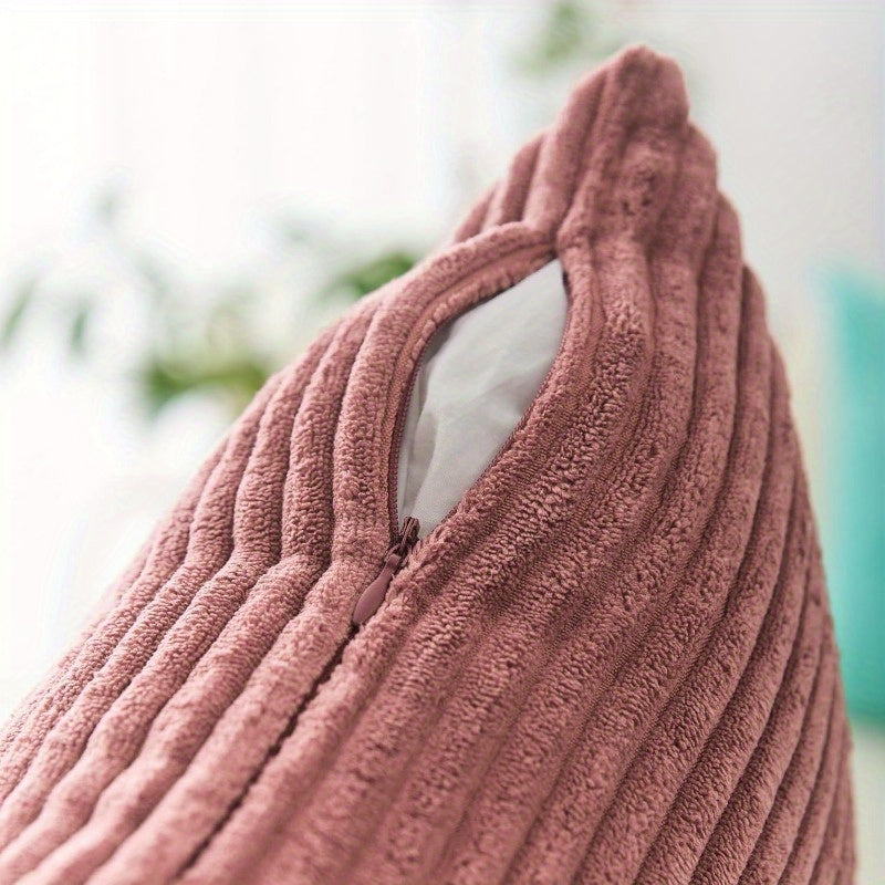 Large 26x26 Inch Euro Pillow Covers - Soft Corduroy-like Texture Cushion Shams in Dry Rose Pink, Square Decorative Throw Pillow Cases for Living Room, Bedroom, Patio, Sofa - Easy-Care Home Decor Gift, Patio Decoration, Elegant Room Accent, Textured