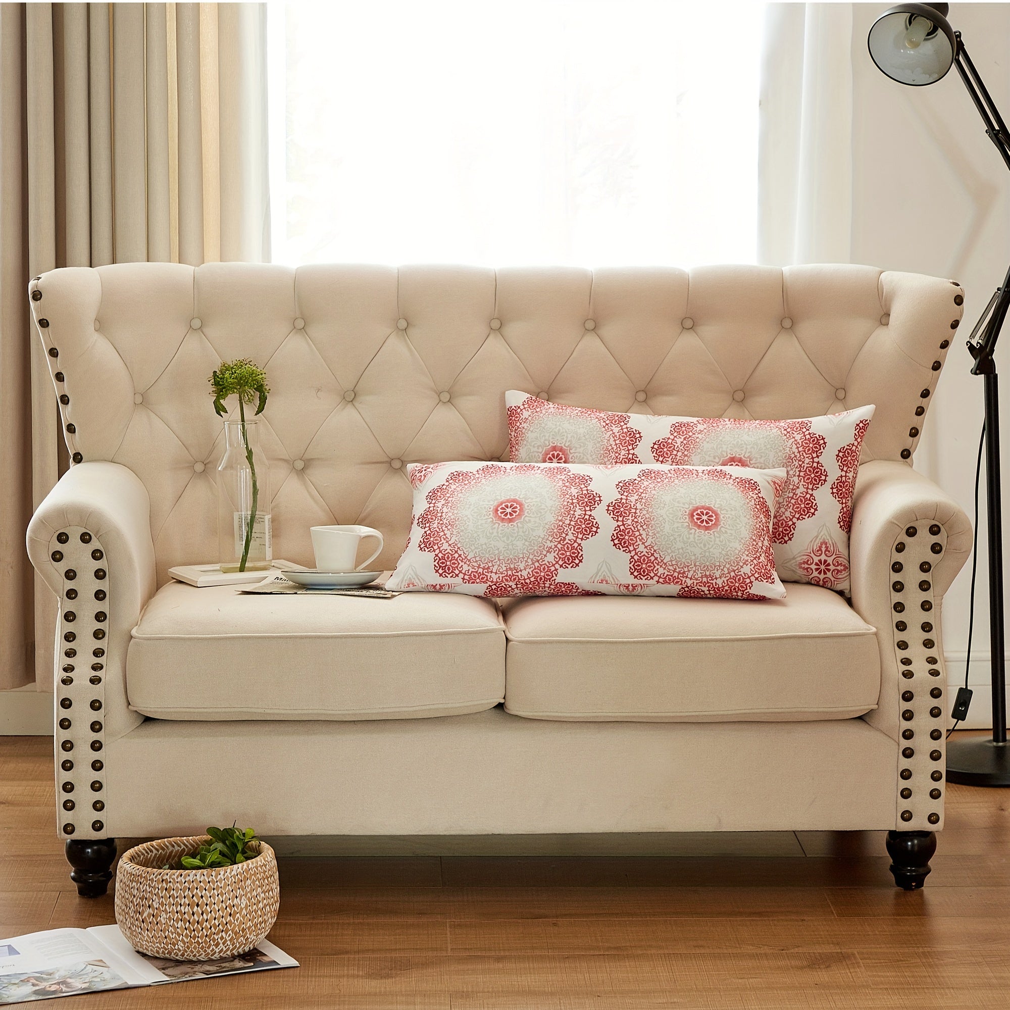 2pcs Printed Soft Decorative Throw Pillow Covers Set with Double Sided (NO INSERT), Stylish Cushion Cover for Sofa Couch Chair Living Room Bedroom Decor