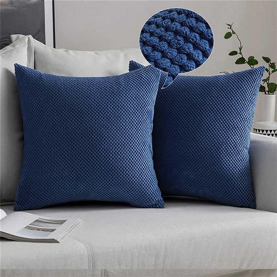 Throw Pillows 18x18 Inch Soft square Double-Sided Design Pack of 2 for Couch Sofa Living Room Bed Bedroom Soft Throw Pillow, inserts are included HIDDEN ZIPPER: A smooth hidden zipper is neatly incorporated into the edge of the removable cover, providing