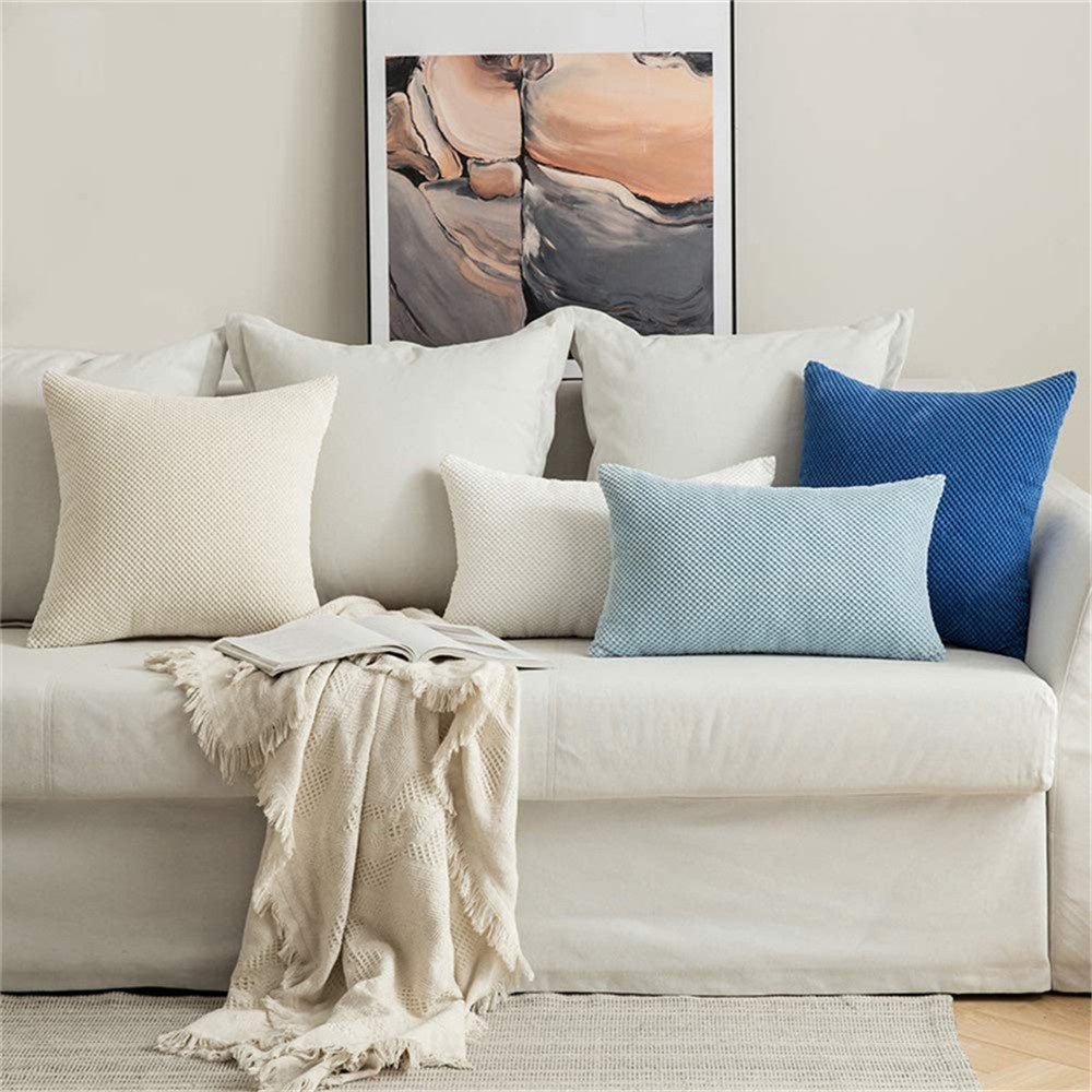 Throw Pillows 18x18 Inch Soft square Double-Sided Design Pack of 2 for Couch Sofa Living Room Bed Bedroom Soft Throw Pillow, inserts are included HIDDEN ZIPPER: A smooth hidden zipper is neatly incorporated into the edge of the removable cover, providing