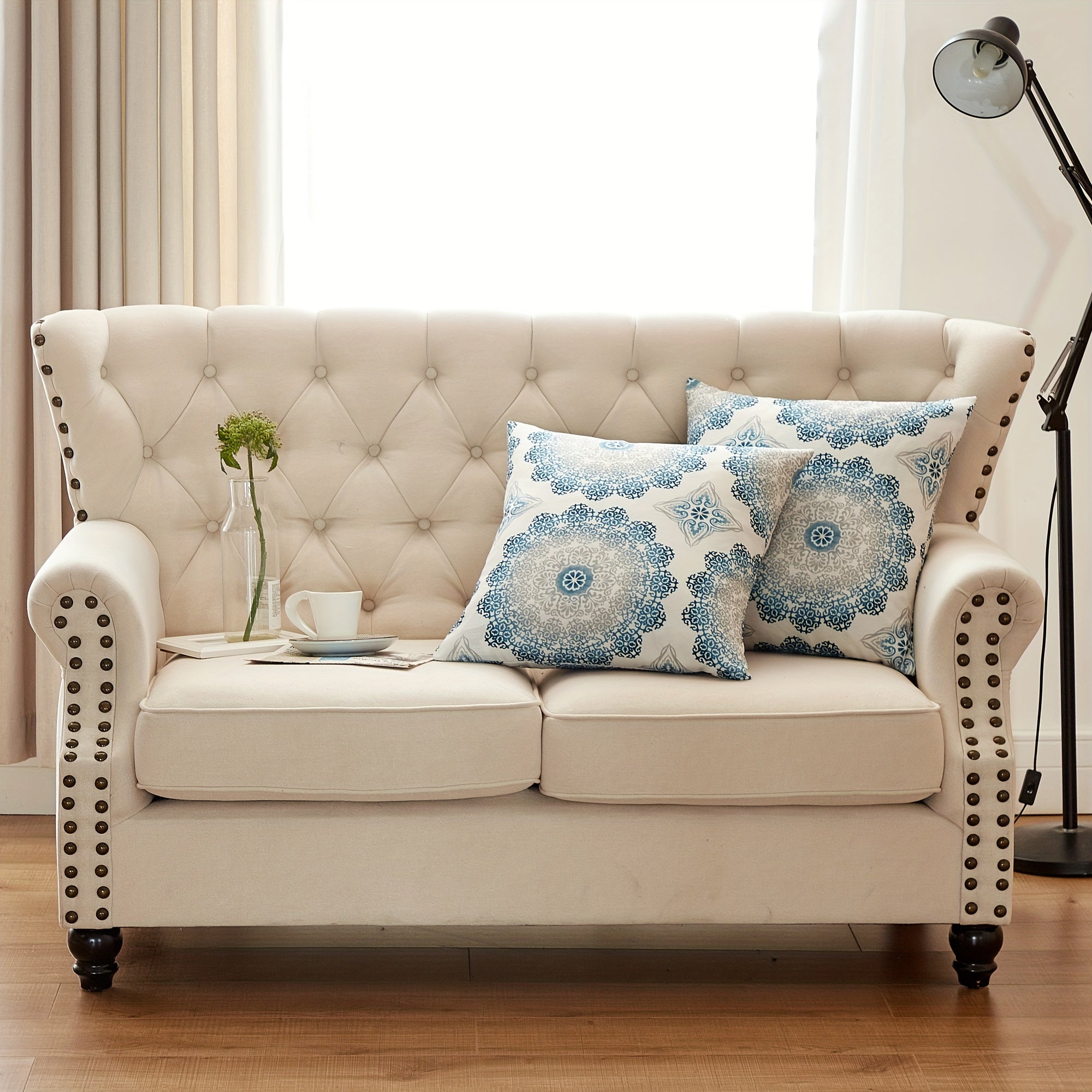 2pcs Printed Soft Decorative Throw Pillow Covers Set with Double Sided (NO INSERT), Stylish Cushion Cover for Sofa Couch Chair Living Room Bedroom Decor