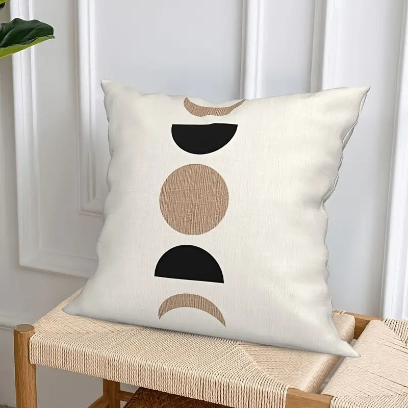 4pcs, 2D Flat Digital Double-Sided Print, Non-Embroidered Geometric Pattern Short Plush Pillowcase - Machine Washable - Suitable for Daily Use/Valentine's Day/Mother's Day/Independence Day/Halloween/Thanksgiving/Christmas Holiday Decor, 2D Flat