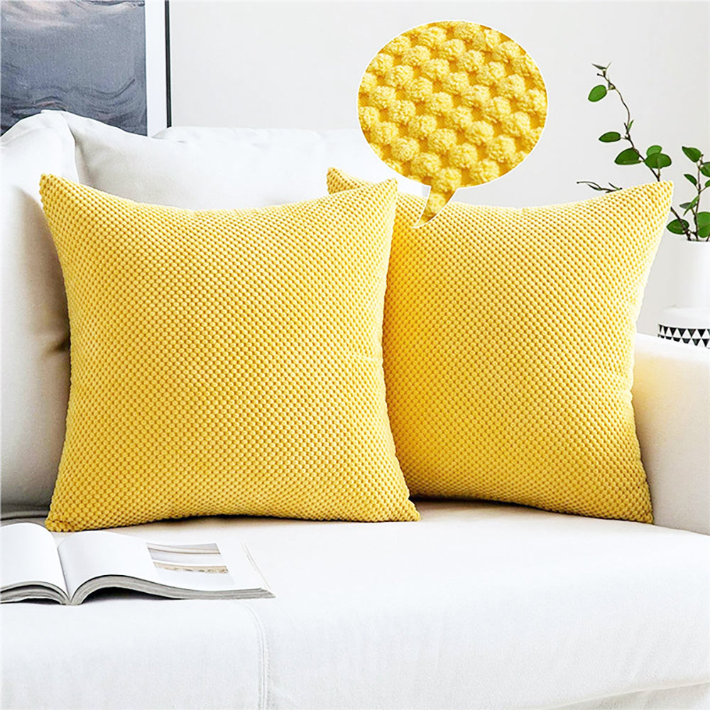Throw Pillows 18x18 Inch Soft square Double-Sided Design Pack of 2 for Couch Sofa Living Room Bed Bedroom Soft Throw Pillow, inserts are included HIDDEN ZIPPER: A smooth hidden zipper is neatly incorporated into the edge of the removable cover, providing
