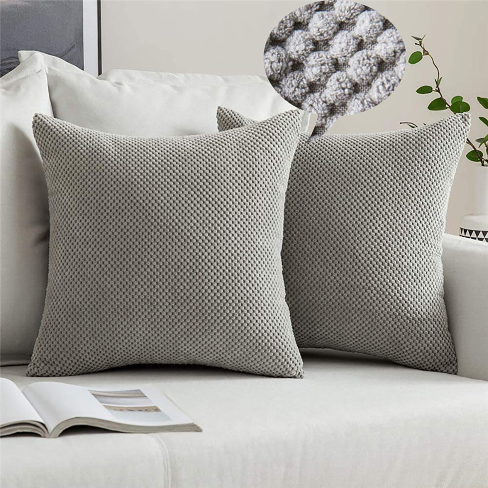 Throw Pillows 18x18 Inch Soft square Double-Sided Design Pack of 2 for Couch Sofa Living Room Bed Bedroom Soft Throw Pillow, inserts are included HIDDEN ZIPPER: A smooth hidden zipper is neatly incorporated into the edge of the removable cover, providing
