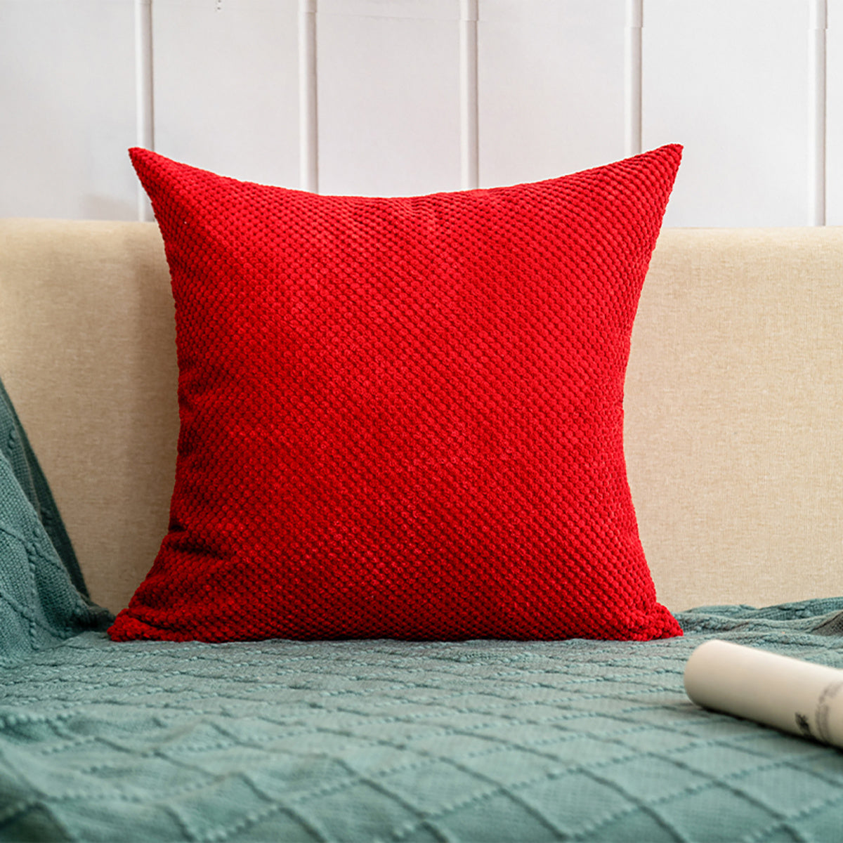Throw Pillows 18x18 Inch Soft square Double-Sided Design Pack of 2 for Couch Sofa Living Room Bed Bedroom Soft Throw Pillow, inserts are included HIDDEN ZIPPER: A smooth hidden zipper is neatly incorporated into the edge of the removable cover, providing
