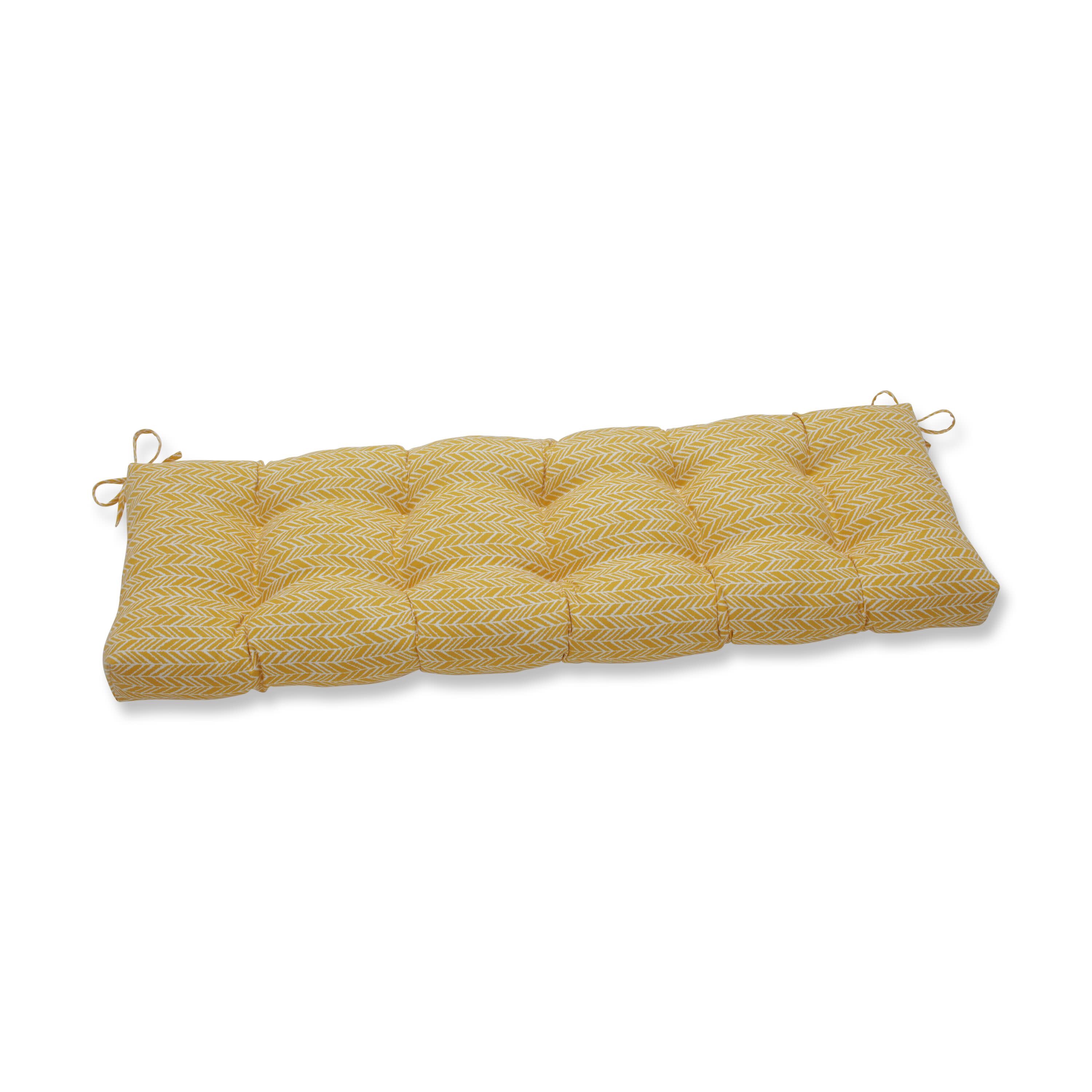 Herringbone Egg Yolk 56" Blown Bench
