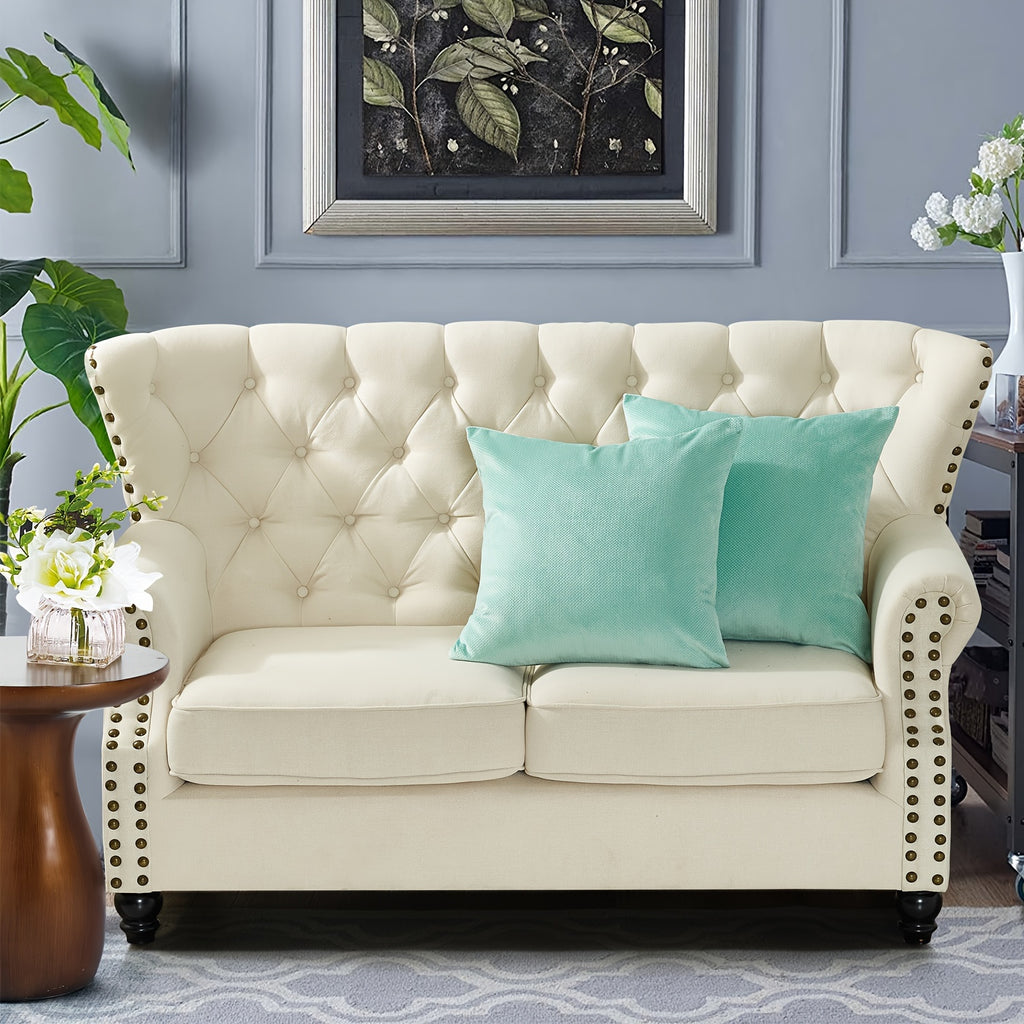 2pcs Plush Soft Decorative Throw Pillow Covers Set with Double Sided (NO INSERT), Stylish Cushion Cover for Sofa Couch Chair Living Room Bedroom Decor