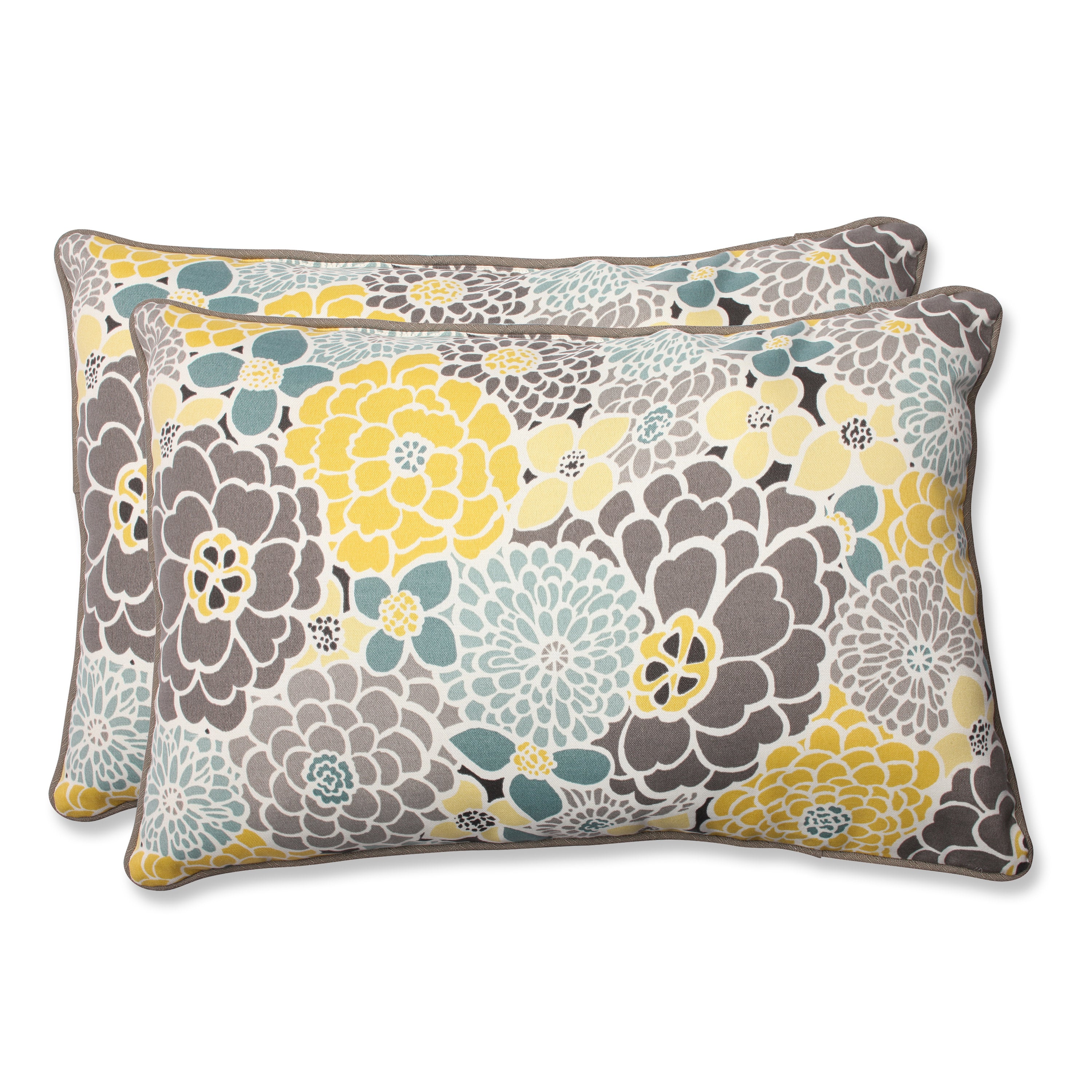 Lois Vapor Over-Sized Rectangular Throw Pillow (Set Of 2)