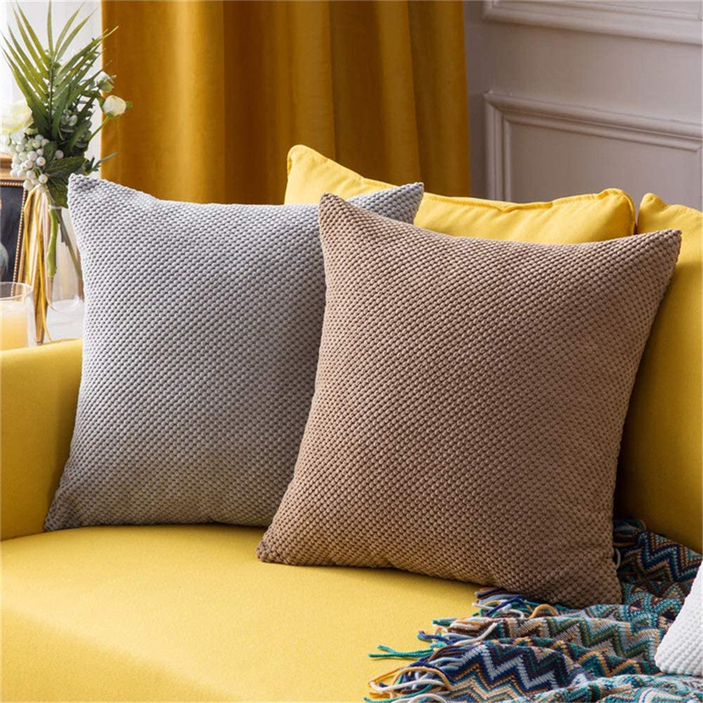 Throw Pillows 18x18 Inch Soft square Double-Sided Design Pack of 2 for Couch Sofa Living Room Bed Bedroom Soft Throw Pillow, inserts are included HIDDEN ZIPPER: A smooth hidden zipper is neatly incorporated into the edge of the removable cover, providing