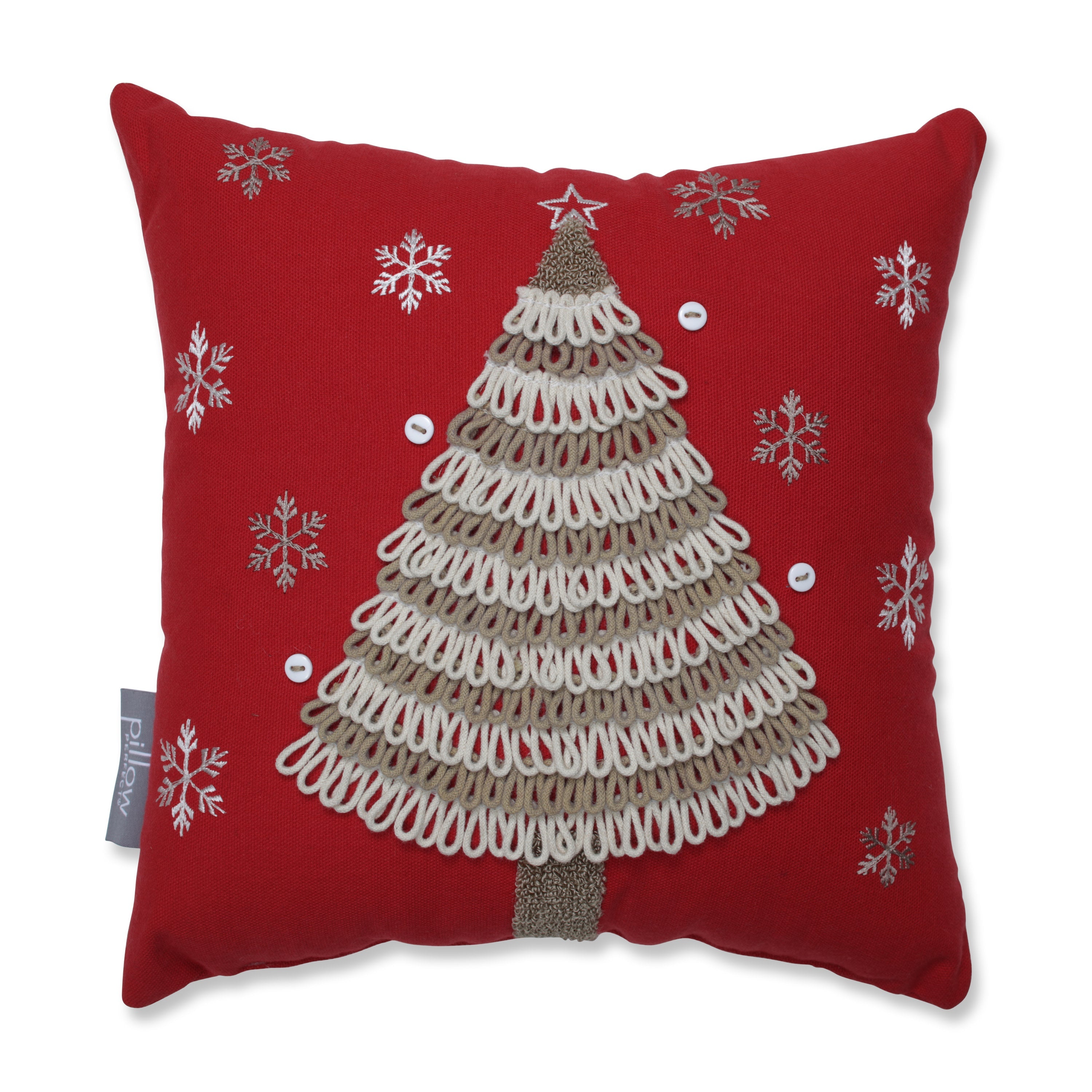 Indoor Christmas Country Home Tree 11.5-inch Throw Pillow